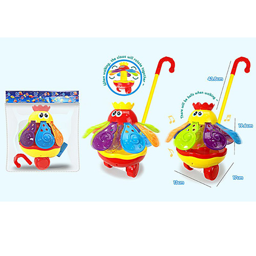 Игрушка каталка Осьминог 0501, на палочке, музыкальная, подвижные детали