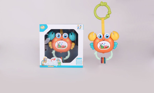 Игрушка - подвеска Краб, погремушка, музыкальная