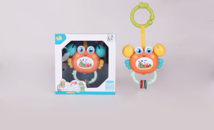 Игрушка - подвеска Краб, погремушка, музыкальная