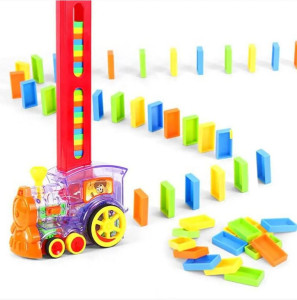 Развивающий Поезд Домино, со светом и звуком, расставляет домино