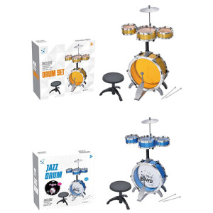 Барабанная установка 4008E-5-8008E-5, детская, 4 барабана, стульчик