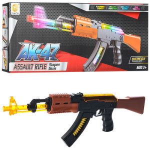 Автомат детский AK-47, с вибрацией, звуковые и световые эффекты, 42см