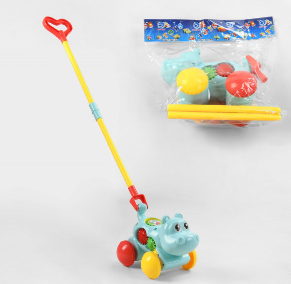 Каталка на палочке Бегемотик A 0506, с пищалкой