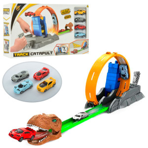 Трек P880-A Дино, машинки 4 шт, 5 см