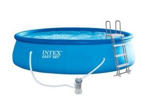 Бассейн наливной Intex 26168, круглый, с фильтром и аксессуарами, 14141л, 457х122см