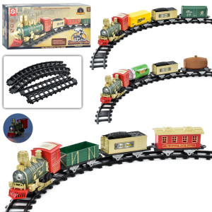 Железная дорога 3117ABC, локомотив 17 см, звук и свет