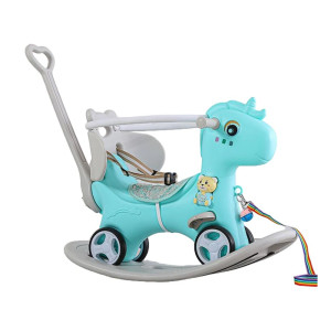 Качалка детская Лошадка, с родительской ручкой и колесиками