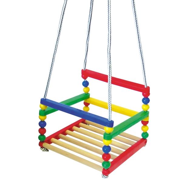 Качели детские MyToys, деревянные, подвесные