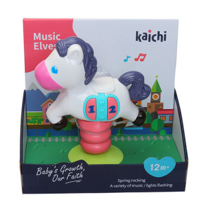 Игрушка Kaichi K999-138B Лошадка, на присоске, звук, свет, 18см