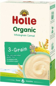 Каша безмолочная Holle Organic 3 злака, 6m+, 250 гр