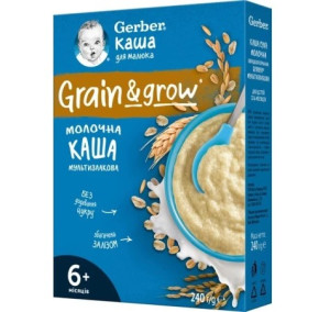 Каша молочная Gerber Мультизлаковая, 6m+, 240 гр