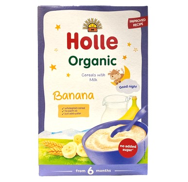 Каша молочная Holle Organic Пшеничная с бананом, 6m+, 250 гр