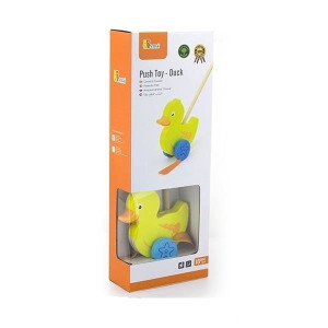 Игрушка каталка Viga 50961 Уточка, на палке, деревянная