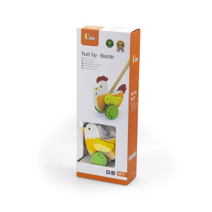 Игрушка каталка Viga 50964 Курочка, на палке, деревянная