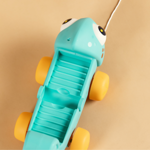 Каталка на веревочке Hola Радужный хамелеон, пирамидка/балансир