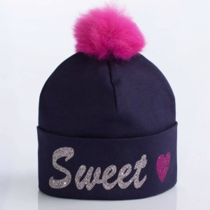 Шапка для девочек Sweet, трикотаж, от 6 мес до 4 лет