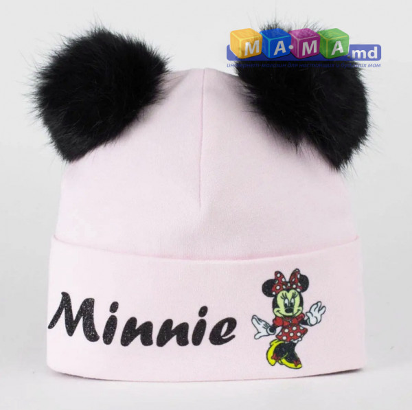 Шапка для девочек Minnie, трикотаж, 3-12 м
