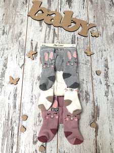 Колготы детские Pier Lone PV-18 Rabbit, махровые, 0-12м