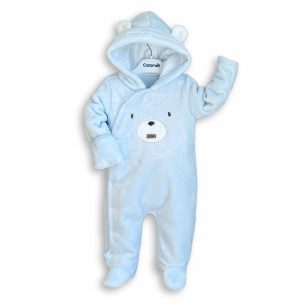 Комбинезон для мальчика Caramell Mini Baby Boy, на кнопках, велсофт, 0-6 м