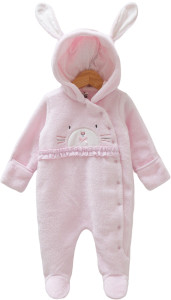 Комбинезон для девочки Caramell Mini Baby Girl, на кнопках, велсофт, 0-6 м