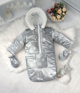 Комбинезон для новорожденных, трансформер, 3в1, зимний, плащевка/овчина, до 2-х лет