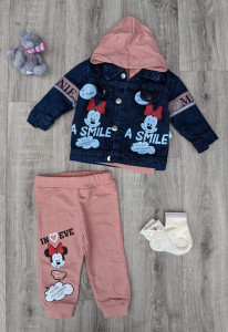 Комплект детской одежды Murat Baby Smile, 3 элемента, двунить/джинс, 6-24 м