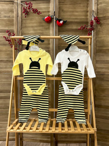 Комплект детской одежды Findik Пчелка, 3 элемента, интерлок, 1-9 м