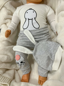 Комплект детской одежды Findik Зайка, 3 элемента, интерлок, 1-9 м