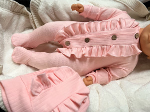 Комплект одежды для девочки Findik Рюши, 2 элемента, рубчик, 1-9 м