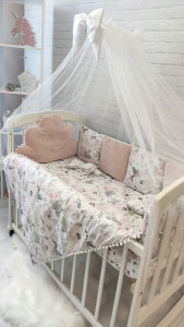 Детское постельное белье Велюр, велюр/бязь, 7 элементов