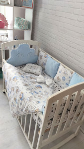 Детское постельное белье Велюр, велюр/бязь, 7 элементов