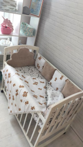 Детское постельное белье Велюр, велюр/бязь, 7 элементов