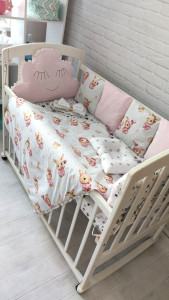 Детское постельное белье Велюр, велюр/бязь, 7 элементов