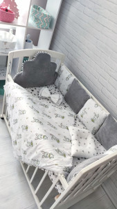 Детское постельное белье Велюр, велюр/бязь, 7 элементов