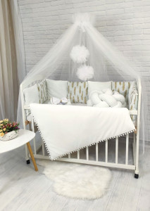 Детское постельное белье Глиттер, велюр/бязь/глиттер, 7 элементов