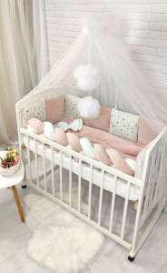 Детское постельное белье Глиттер, велюр/бязь/глиттер, 7 элементов