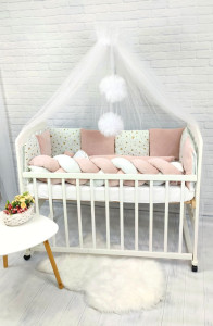 Детское постельное белье Глиттер, велюр/бязь/глиттер, 7 элементов