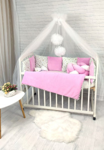 Детское постельное белье Глиттер, велюр/бязь/глиттер, 7 элементов