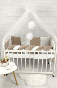 Детское постельное белье Глиттер, велюр/бязь/глиттер, 7 элементов