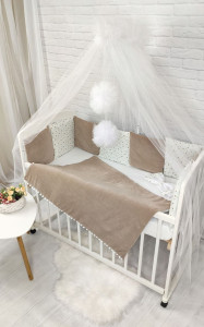 Детское постельное белье Глиттер, велюр/бязь/глиттер, 7 элементов