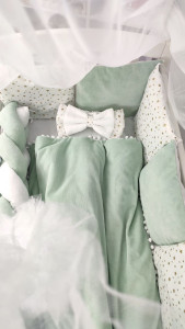 Детское постельное белье Глиттер, велюр/бязь/глиттер, 7 элементов