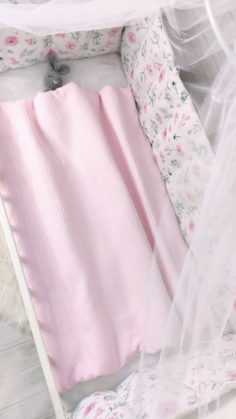 Детское постельное белье Шахматы, бязь/пике, 7 элементов