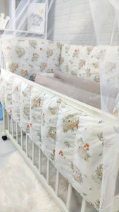 Детское постельное белье Шахматы, бязь/пике, 7 элементов