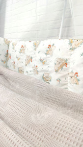 Детское постельное белье Шахматы, бязь/пике, 7 элементов