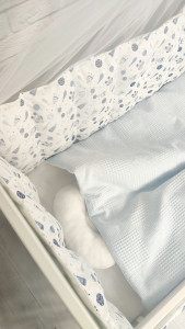 Детское постельное белье Шахматы, бязь/пике, 7 элементов