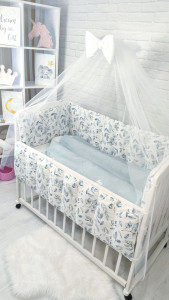 Детское постельное белье Шахматы, бязь/пике, 7 элементов