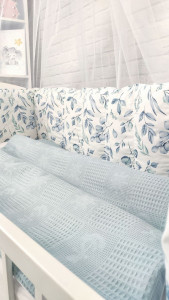 Детское постельное белье Шахматы, бязь/пике, 7 элементов