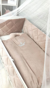 Детское постельное белье Стеганка, велюр/хлопок, 7 элементов