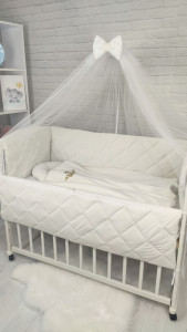 Детское постельное белье Стеганка, велюр/хлопок, 7 элементов