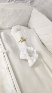 Детское постельное белье Стеганка, велюр/хлопок, 7 элементов